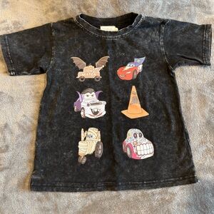 Kids Black Acid Halloween Cars Shirt